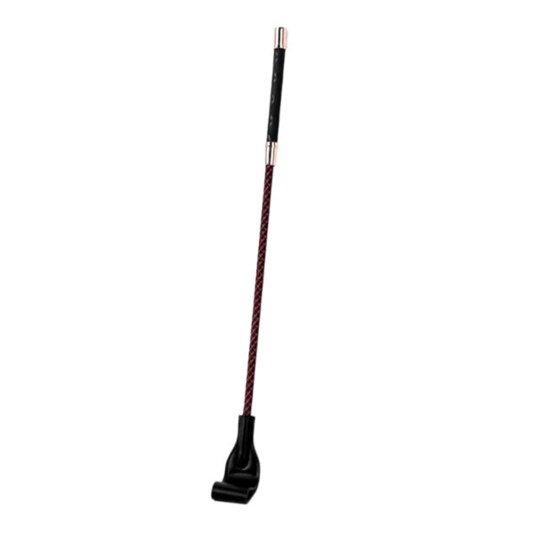 Black Genuine Leather Heavy Impact Whip - Image 2