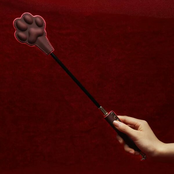 Paw Print Leather Spanking Paddle-purrplay - Image 4