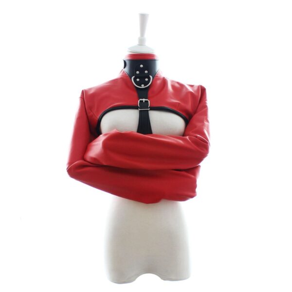 Leather Restraint Harness Jacket-purrplay - Image 5