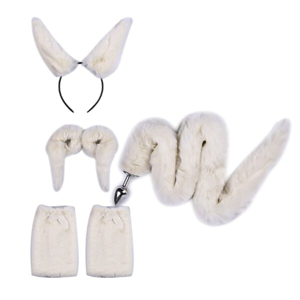 Faux Fur Fox Tail BDSM Set