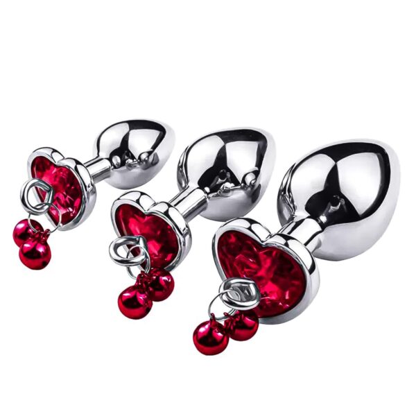 Heart Gem Butt Plug with Leash - Image 2