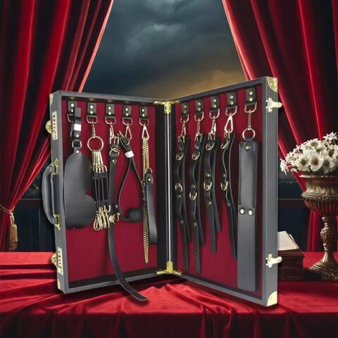 Luxury BDSM Kit in Lockable Case – 12-Piece Bondage Set with Restraints and Accessories