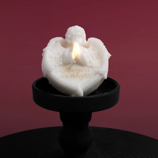 Gothic Angel Heart Candle-purrplay - Image 4