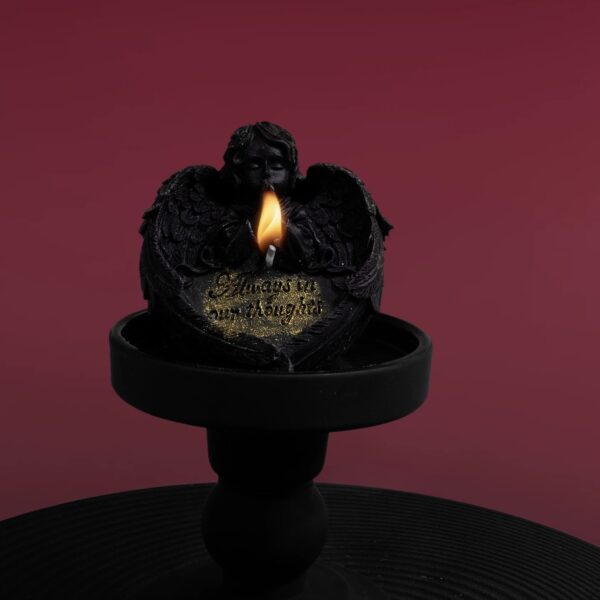 Gothic Angel Heart Candle-purrplay - Image 3