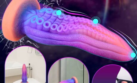 Luminous Tentacle Dildo with suction cup and glowing surface