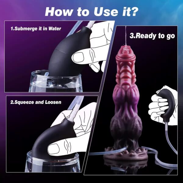 Monster Knots Ejaculating Dildo-purrplay - Image 2