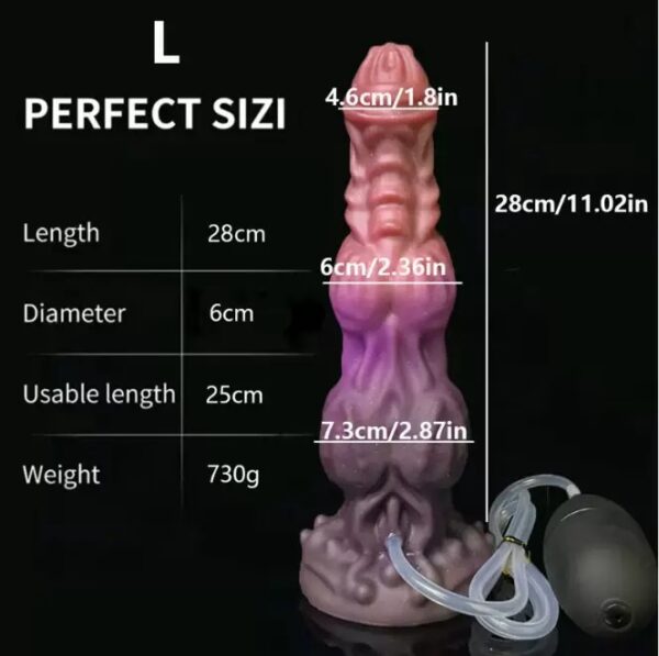 Monster Knots Ejaculating Dildo-purrplay - Image 6