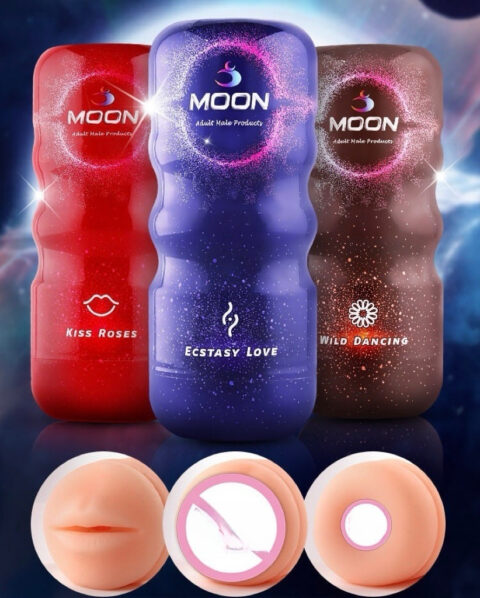 Moon Series Male Masturbator Set with 3 Cups