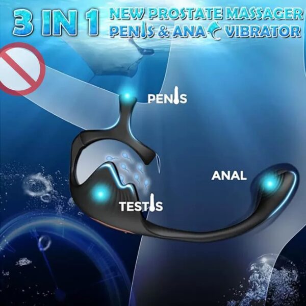 3-in-1 Male Vibe Ring-purrplay - Image 3
