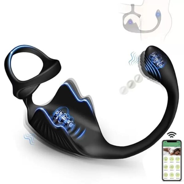 3-in-1 Male Vibe Ring-purrplay - Image 5